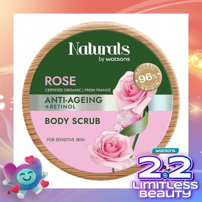 NATURALS BY WATSONS Rose Anti-Ageing Body Scrub 200g