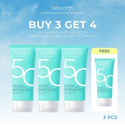 WARDAH [Buy 3 Get 4] Wardah UV Shield Airy Smooth Sunscreen Serum SPF 50 PA++++ 40ml