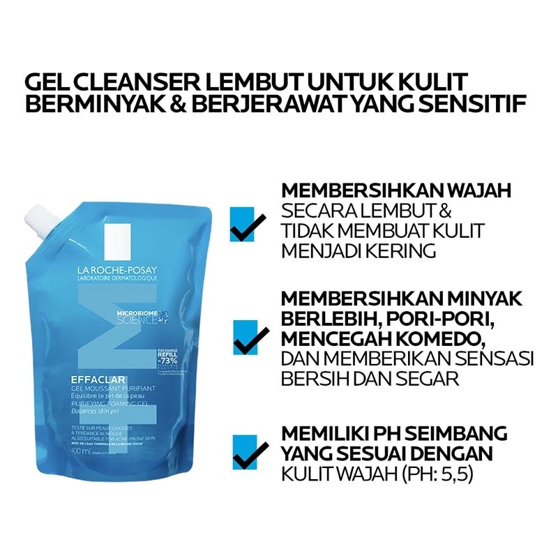 La Roche-Posay Effaclar Foaming Gel +M Cleanser Refill 400ml