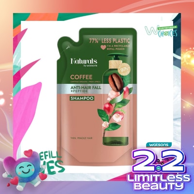 NATURALS BY WATSONS Coffee Anti-Hair Fall Shampoo Refill 450ml