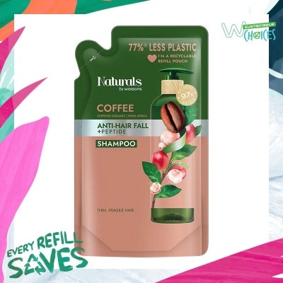 NATURALS BY WATSONS Coffee Anti-Hair Fall Shampoo Refill 450ml