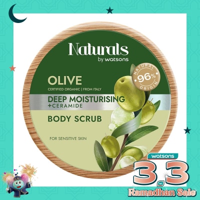 NATURALS BY WATSONS Olive Deep Moisturising Body Scrub 200g