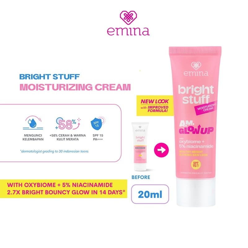 Pelembab Wajah Emina Bright Stuff Moisturizing Cream 20ml