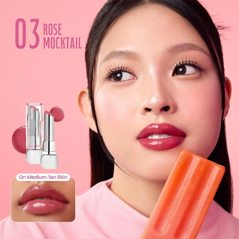 Wardah Glossicle Peptide Balm 03 Rose Mocktail 3.2g