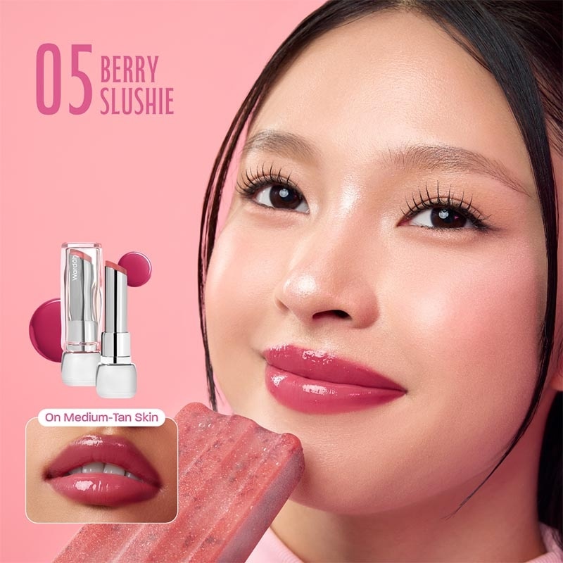 Wardah Glossicle Peptide Balm 05 Berry Slushie 3.2g