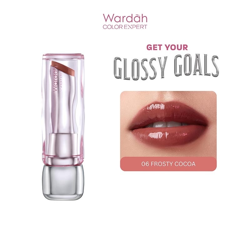 Glossicle Peptide Balm 06 Frosty Cocoa 3.2g - Dilengkapi dengan Peptide & UV Filter - Memperkuat Lip Barrier