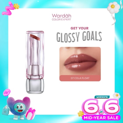 WARDAH - Glossicle Peptide Balm 07 Cola Float 3.2g - Dilengkapi dengan Peptide & UV Filter - Memperkuat Lip Barrier