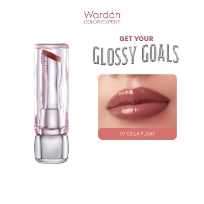 WARDAH Glossicle Peptide Balm 07 Cola Float 3.2g - Dilengkapi dengan Peptide & UV Filter - Memperkuat Lip Barrier