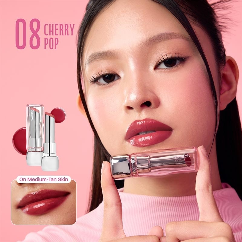 Wardah Glossicle Peptide Balm 08 Cherry Pop 3.2g