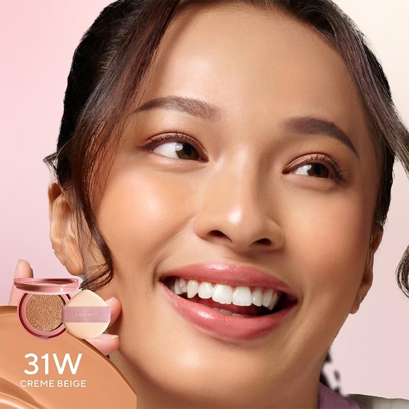 Wardah Refill Colorfit Perfect Glow Cushion 31W Crème Beige 15g - Tahan Lama Hingga 12 Jam Dilengkapi SPF 33 PA+++