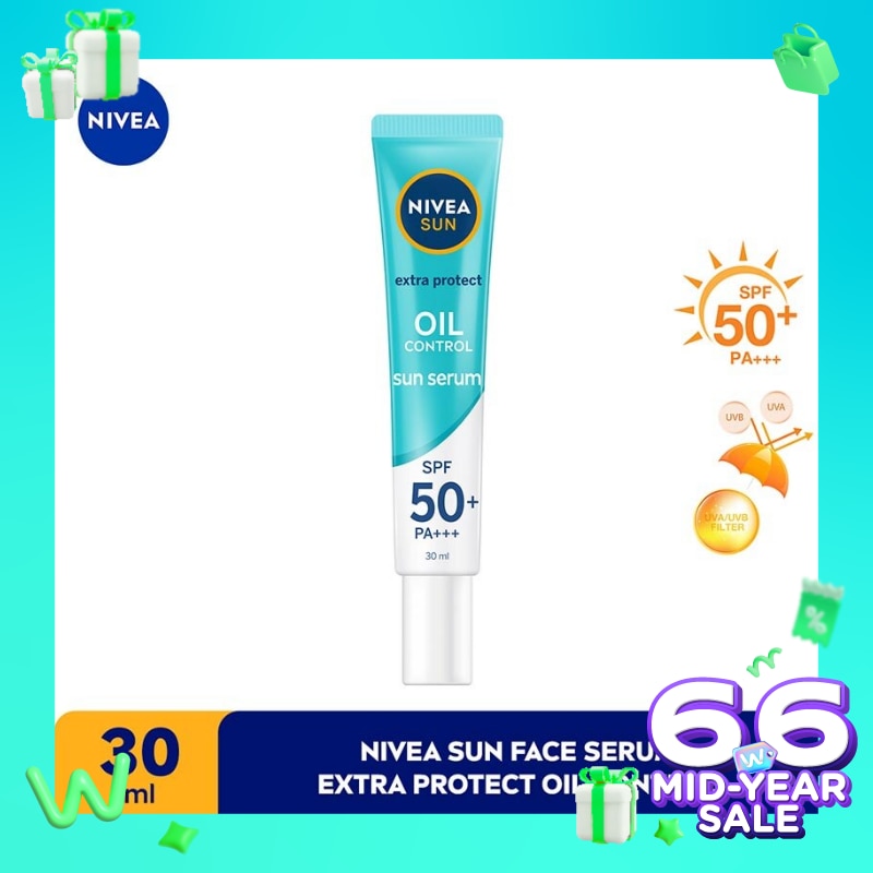 Promo Harga Nivea Sun Face Serum SPF50 Oil Control 30 ml - Watsons
