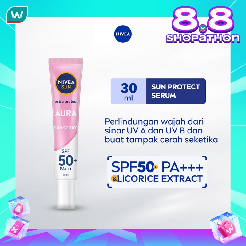 Promo Harga Nivea Sun Face Serum SPF50 Instant Aura 30 ml - Watsons