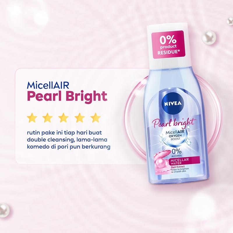 Nivea Micellar Water Pearl Bright MicellAir Oxygen Boost 125ml