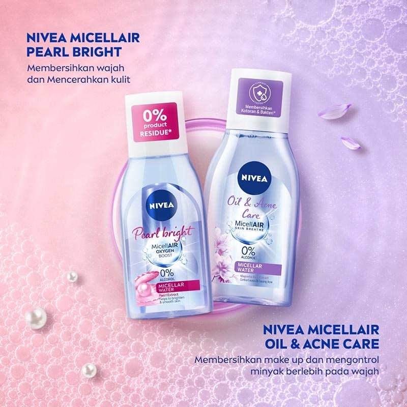 Nivea Micellar Water Pearl Bright MicellAir Oxygen Boost 125ml