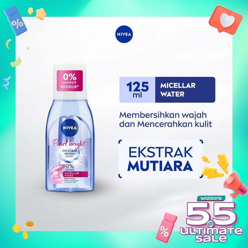 Nivea Micellar Water Pearl Bright MicellAir Oxygen Boost 125ml
