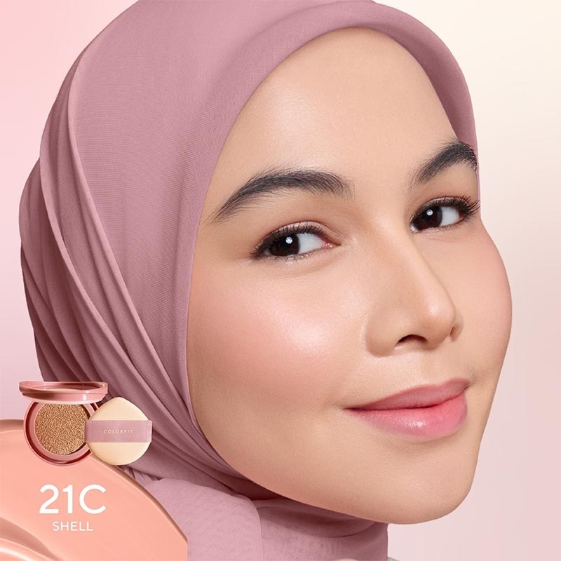 Wardah Refill Colorfit Perfect Glow Cushion 21C Shell 15g - Tahan Lama Hingga 12 Jam Dilengkapi SPF 33 PA+++