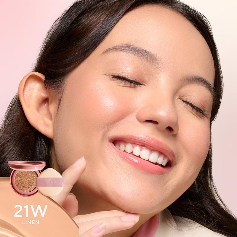 Wardah Refill Colorfit Perfect Glow Cushion 21W Linen 15g - Tahan Lama Hingga 12 Jam Dilengkapi SPF 33 PA+++