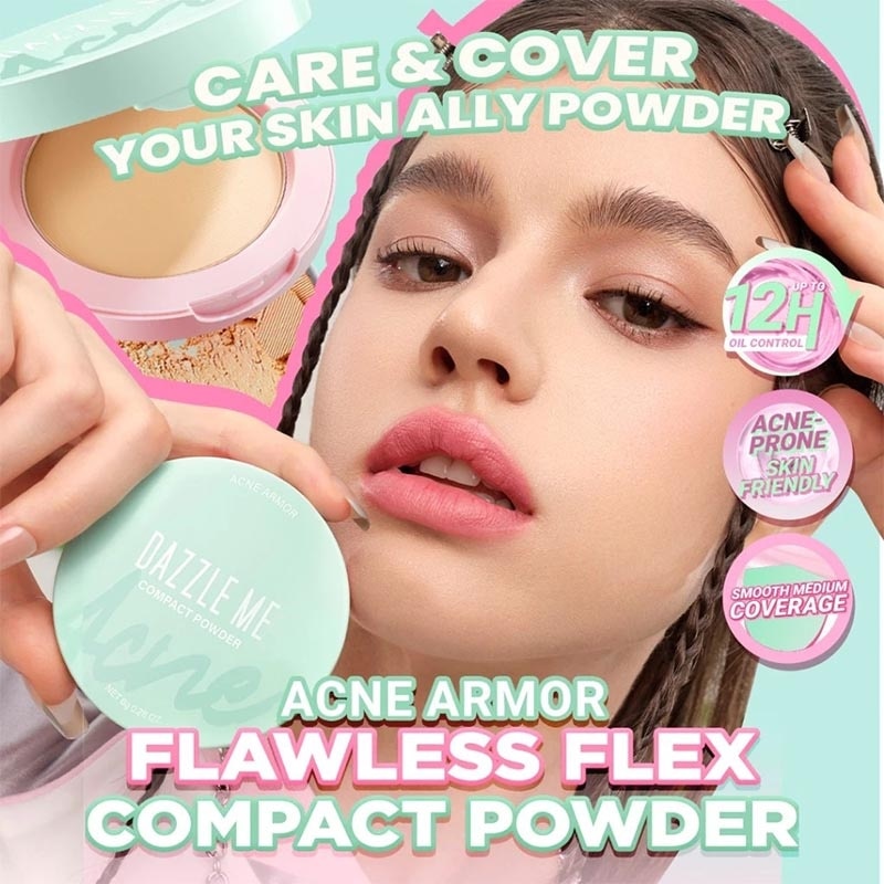 Acne Armor Flawless Flex Compact Powder W01 Light Ivory 8 g