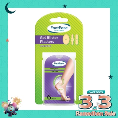 FOOTEASE BY WS Gel Blister Plasters Assorted 6'S