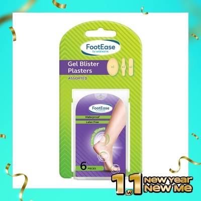 FOOTEASE BY WS Gel Blister Plasters Assorted 6'S