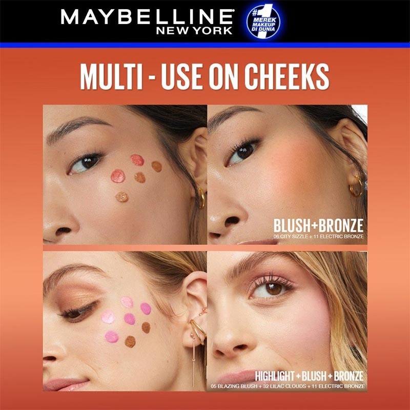 Maybelline Sunkisser 2-in-1 Highlighter Blush 08 Shades On 
