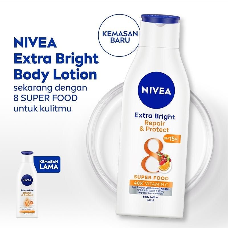 Nivea Body Lotion Extra Bright Repair and Protect SPF15 190mL