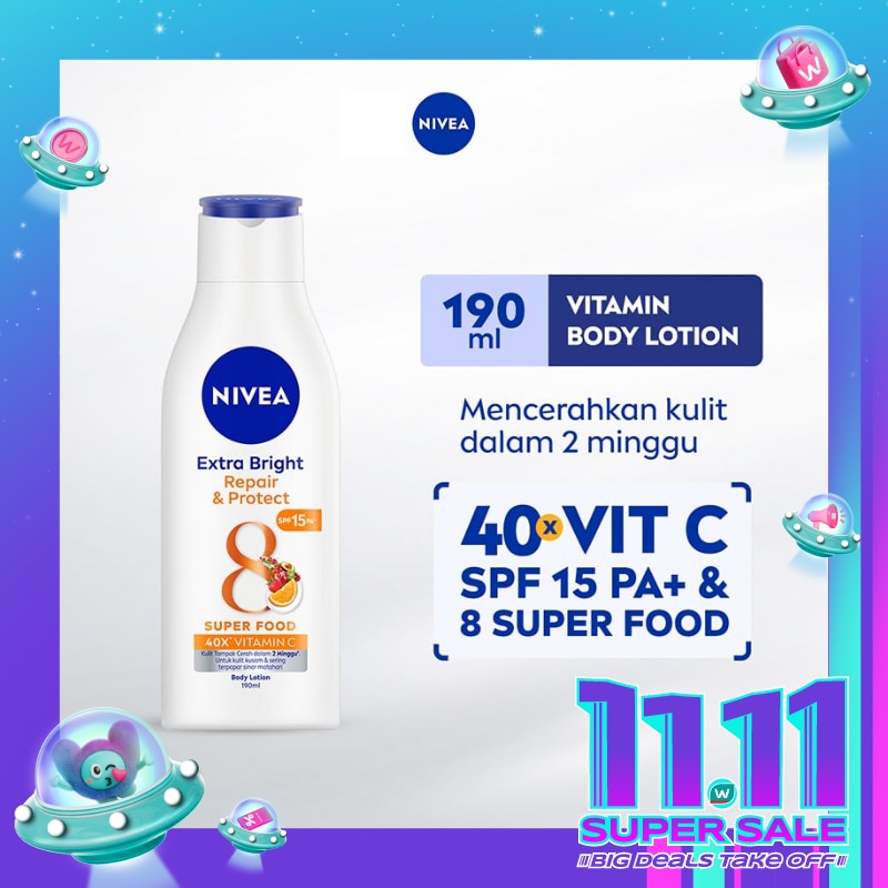 Nivea Body Lotion Extra Bright Repair and Protect SPF15 190mL