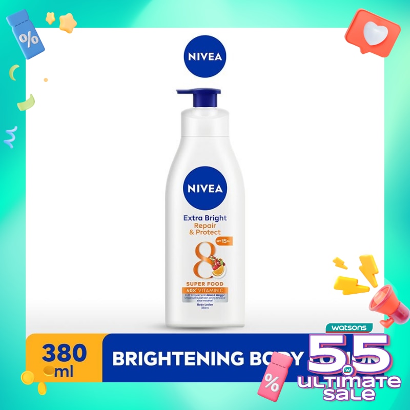 Promo Harga Nivea Body Lotion Extra White  Repair & Protect 400 ml - Watsons