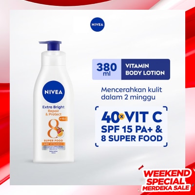 NIVEA Nivea Body Lotion Extra Bright Repair and Protect SPF15 380ml