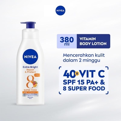 NIVEA Nivea Body Lotion Extra Bright Repair and Protect SPF15 380ml