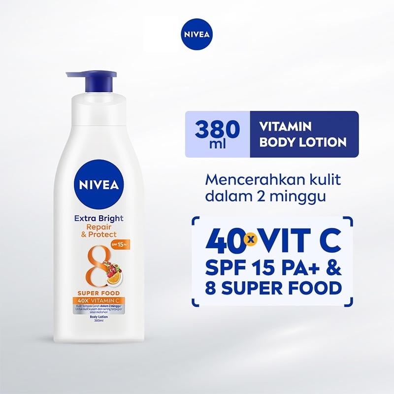 Promo Harga Nivea Body Lotion Extra White  Repair & Protect 400 ml - Watsons