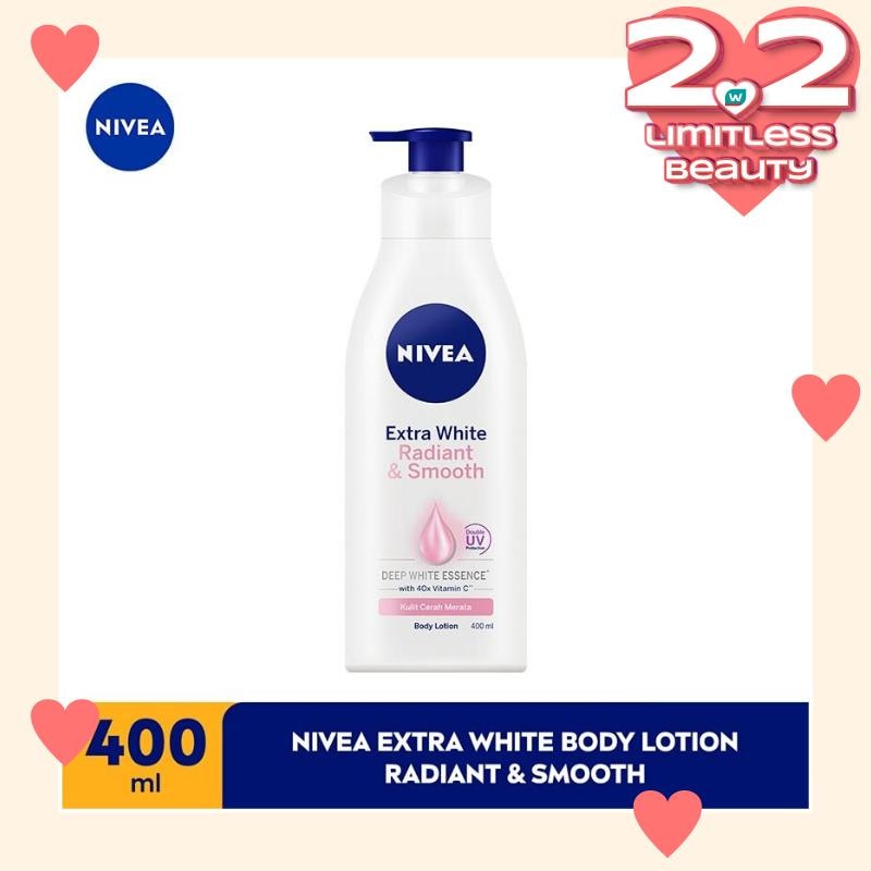 Promo Harga Nivea Body Lotion UV Extra Whitening SPF 15 400 ml - Watsons