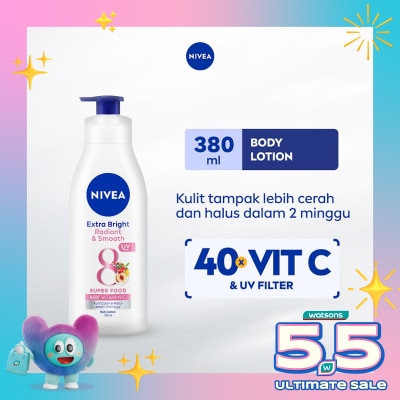 NIVEA - Nivea Body Lotion Extra Bright Radiant & Smooth UV Filter 380ml