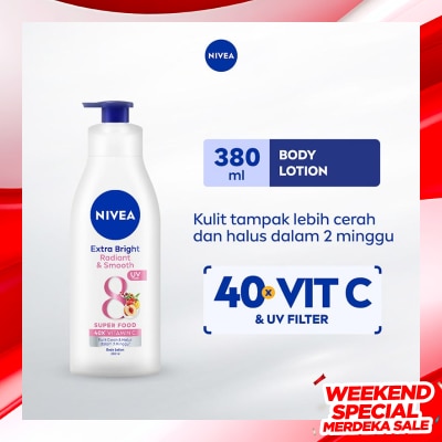 NIVEA Nivea Body Lotion Extra Bright Radiant & Smooth UV Filter 380ml