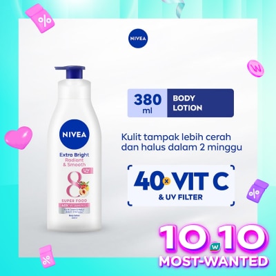 NIVEA Nivea Body Lotion Extra Bright Radiant & Smooth UV Filter 380ml