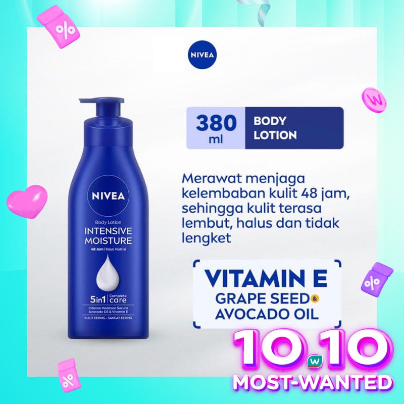 Promo Harga Nivea Body Lotion Intensive Moisture 400 ml - Watsons
