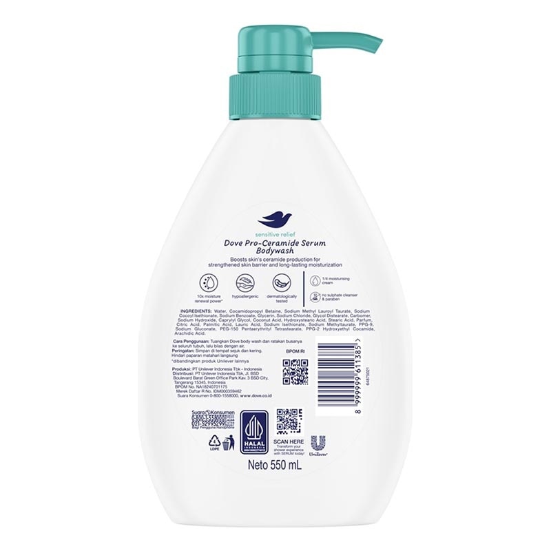 Serum Body Wash Pro-Ceramide Sensitive Relief Pump 550ml