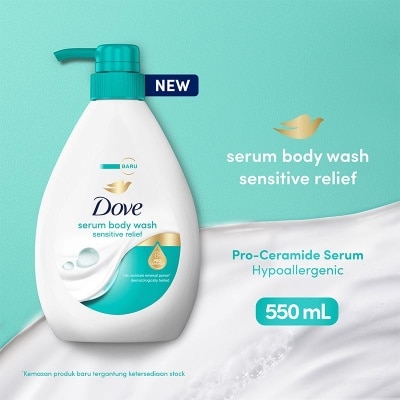 DOVE Serum Body Wash Pro-Ceramide Sensitive Relief Pump 550ml