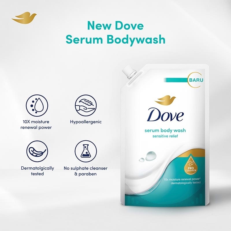 Serum Body Wash Pro-Ceramide Sensitive Relief Pouch 800ml