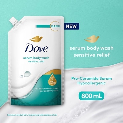 DOVE Serum Body Wash Pro-Ceramide Sensitive Relief Pouch 800ml