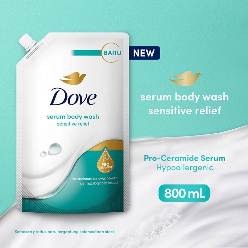 Serum Body Wash Pro-Ceramide Sensitive Relief Pouch 800ml
