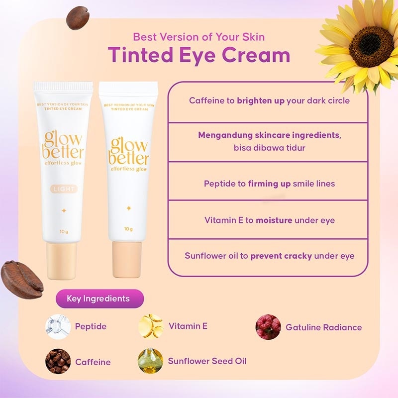 Glow Better Effortless Glow Tinted Eye Cream-Light 10g