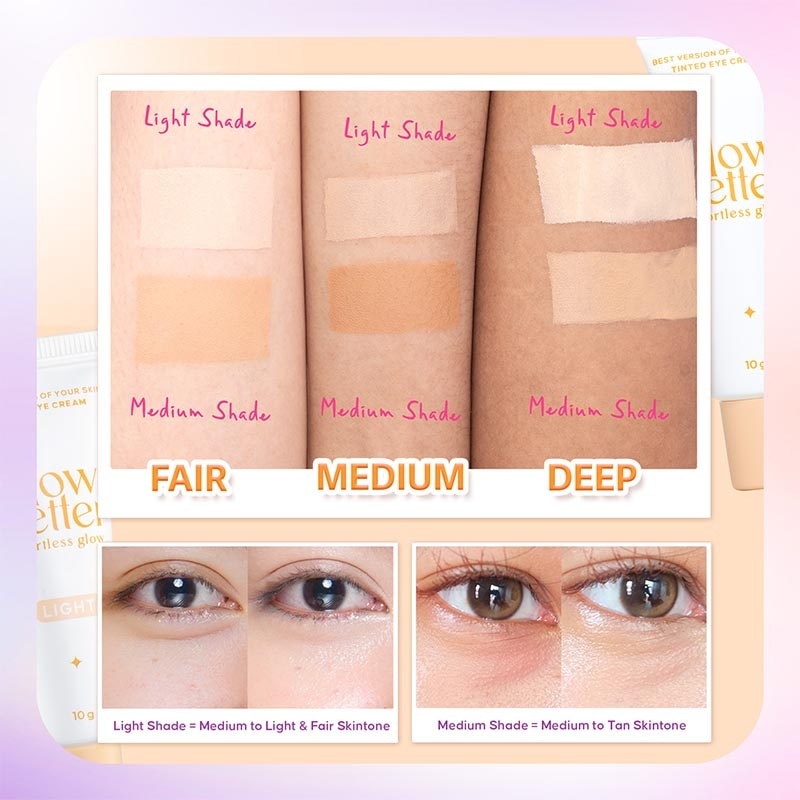 Glow Better Effortless Glow Tinted Eye Cream-Light 10g