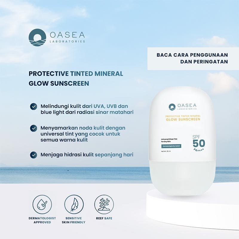 Oasea Protective Tinted Mineral Glow Sunscreen 30ml