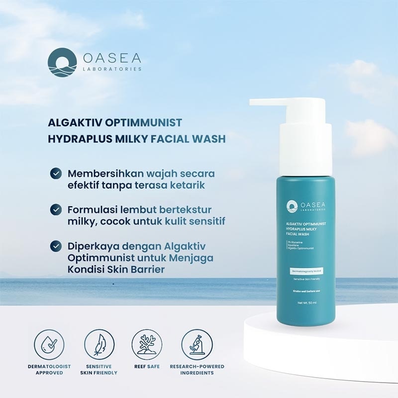 Oasea Algaktiv Optimmunist Hydraplus Milky Facial Wash 50ml