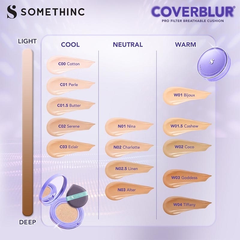 CoverBlur Pro Filter Breathable Cushion SPF 40 Pa++++ Refill W01.5 Cashew