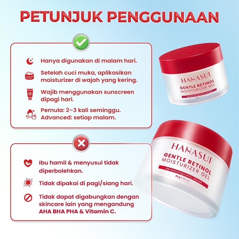Hanasui Gentle Retinol Moisturizer Gel 30g