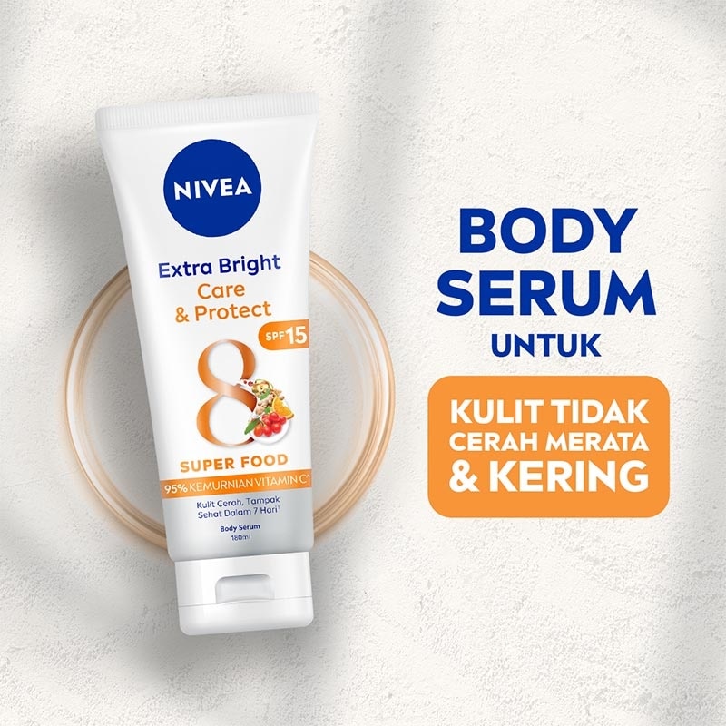 Nivea Extra Bright Body Serum Care & Protect 180mL