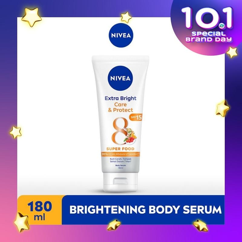 Promo Harga Nivea Body Serum Extra White Care & Protect 180 ml - Watsons