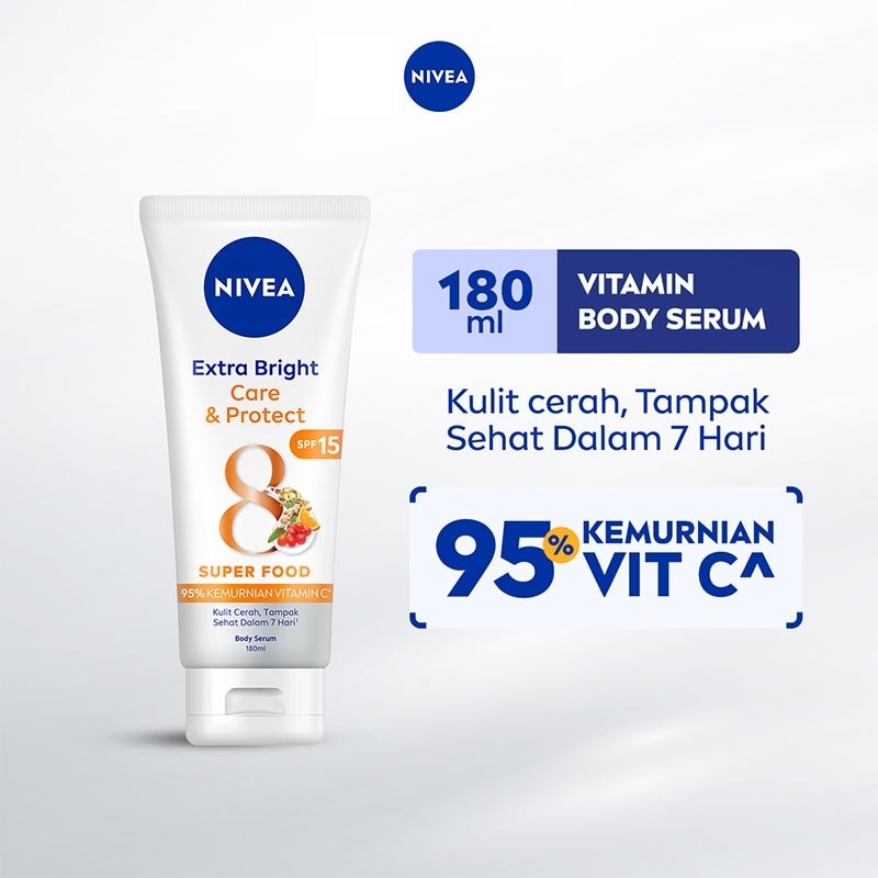 Promo Harga Nivea Body Serum Extra White Care & Protect 180 ml - Watsons